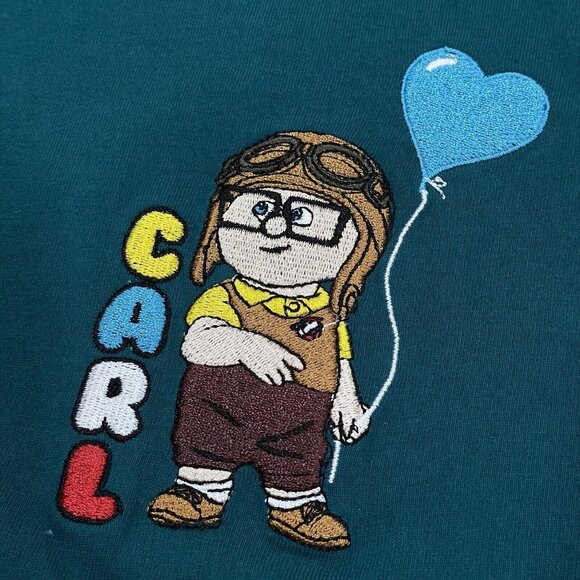 UP Disney Pixar Shirt Adult XS Carl Couples T-Shirt Embroidered BoxLunch NWT - Picture 4 of 11